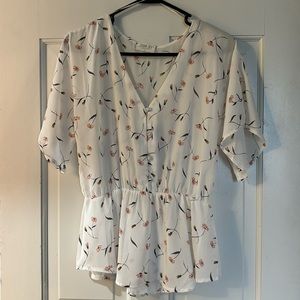 Sienna Sky white floral blouse